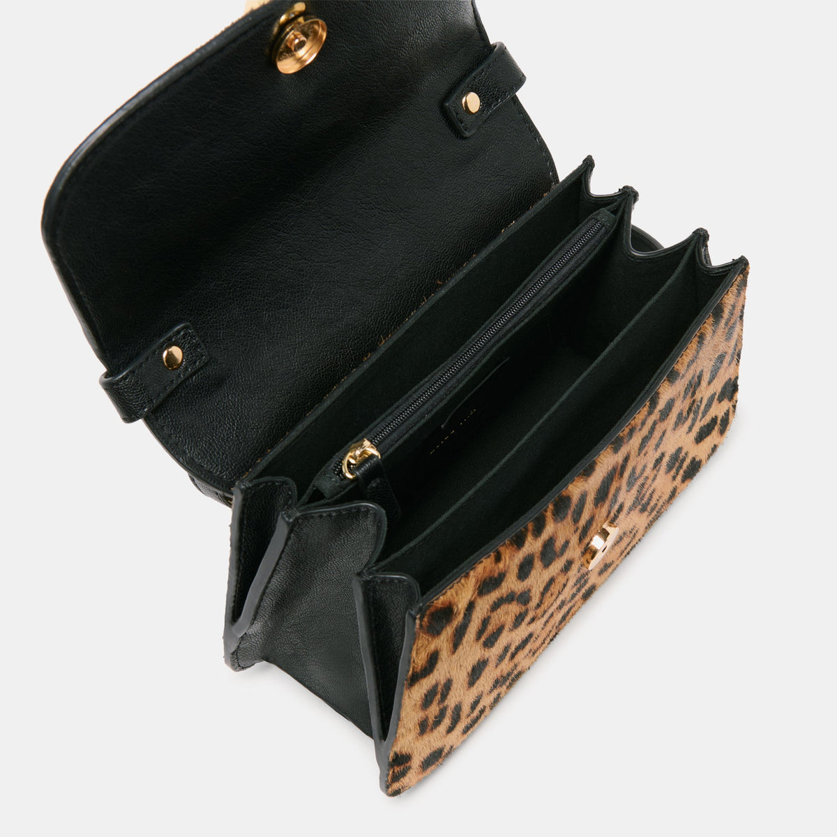 Lucia Leopard Calf Hair Crossbody | Dolce Vita