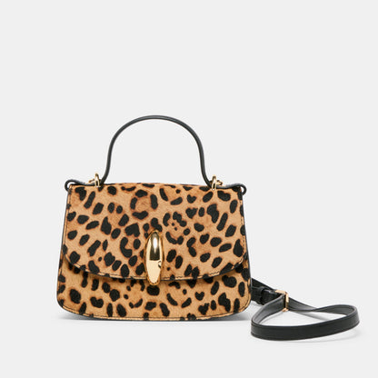 Lucia Leopard Calf Hair Crossbody | Dolce Vita