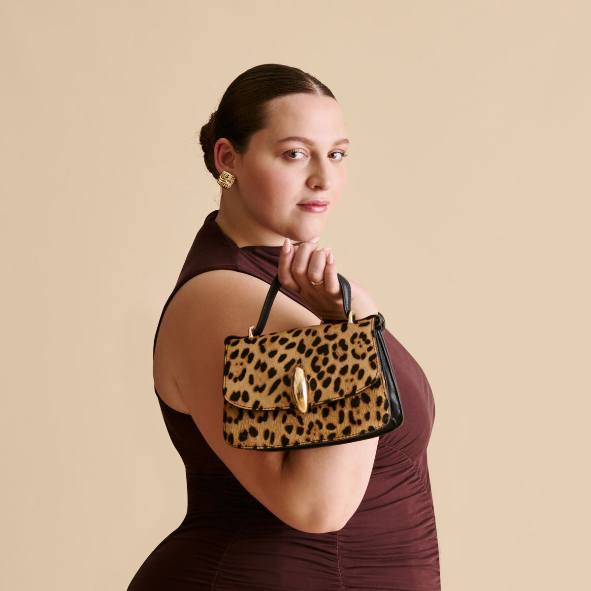 Lucia Leopard Calf Hair Crossbody | Dolce Vita