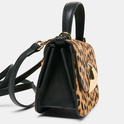 Lucia Leopard Calf Hair Crossbody | Dolce Vita