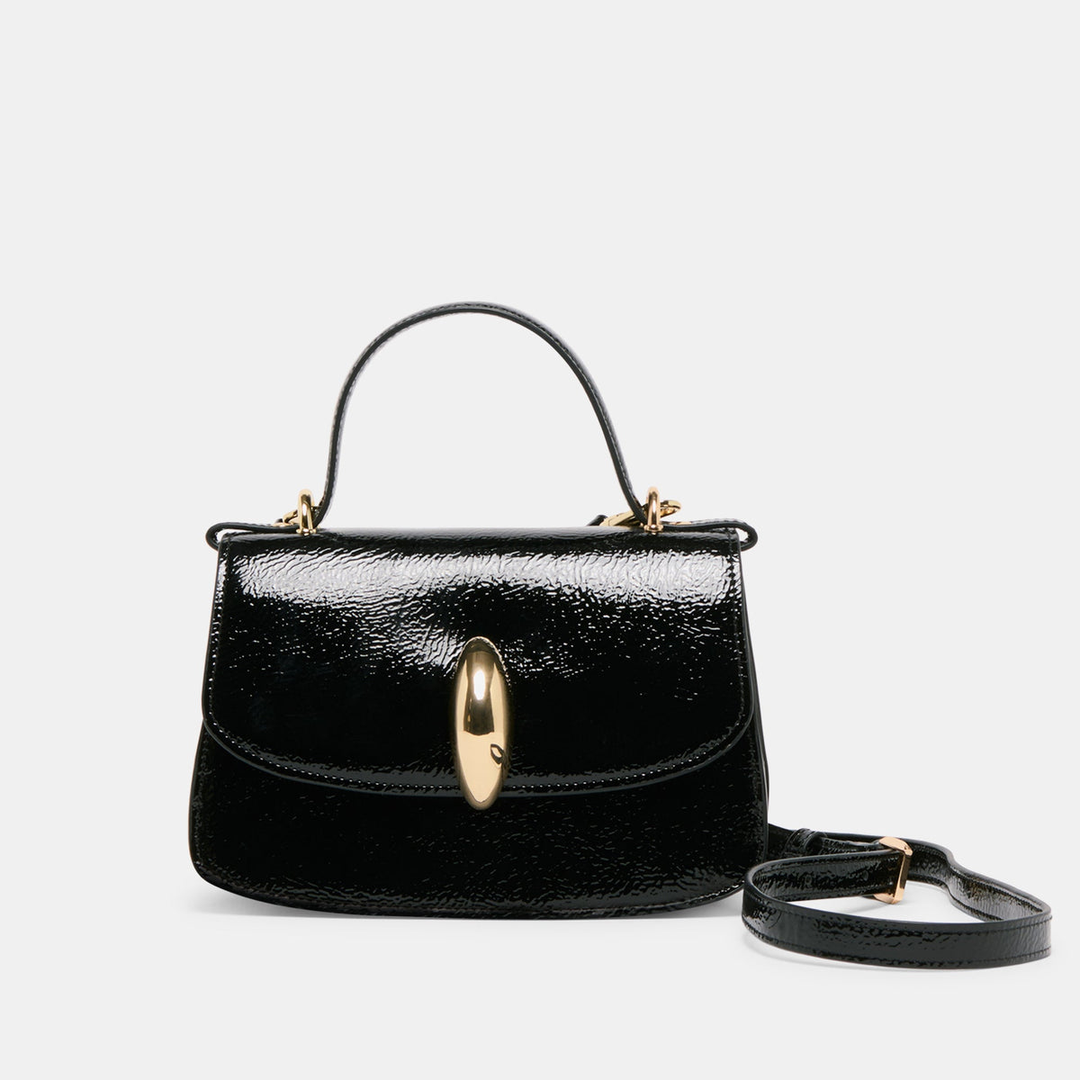 Lucia Black Crackled Stella Crossbody | Dolce Vita