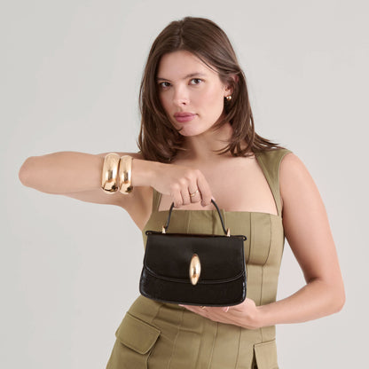 Lucia Black Crackled Stella Crossbody | Dolce Vita