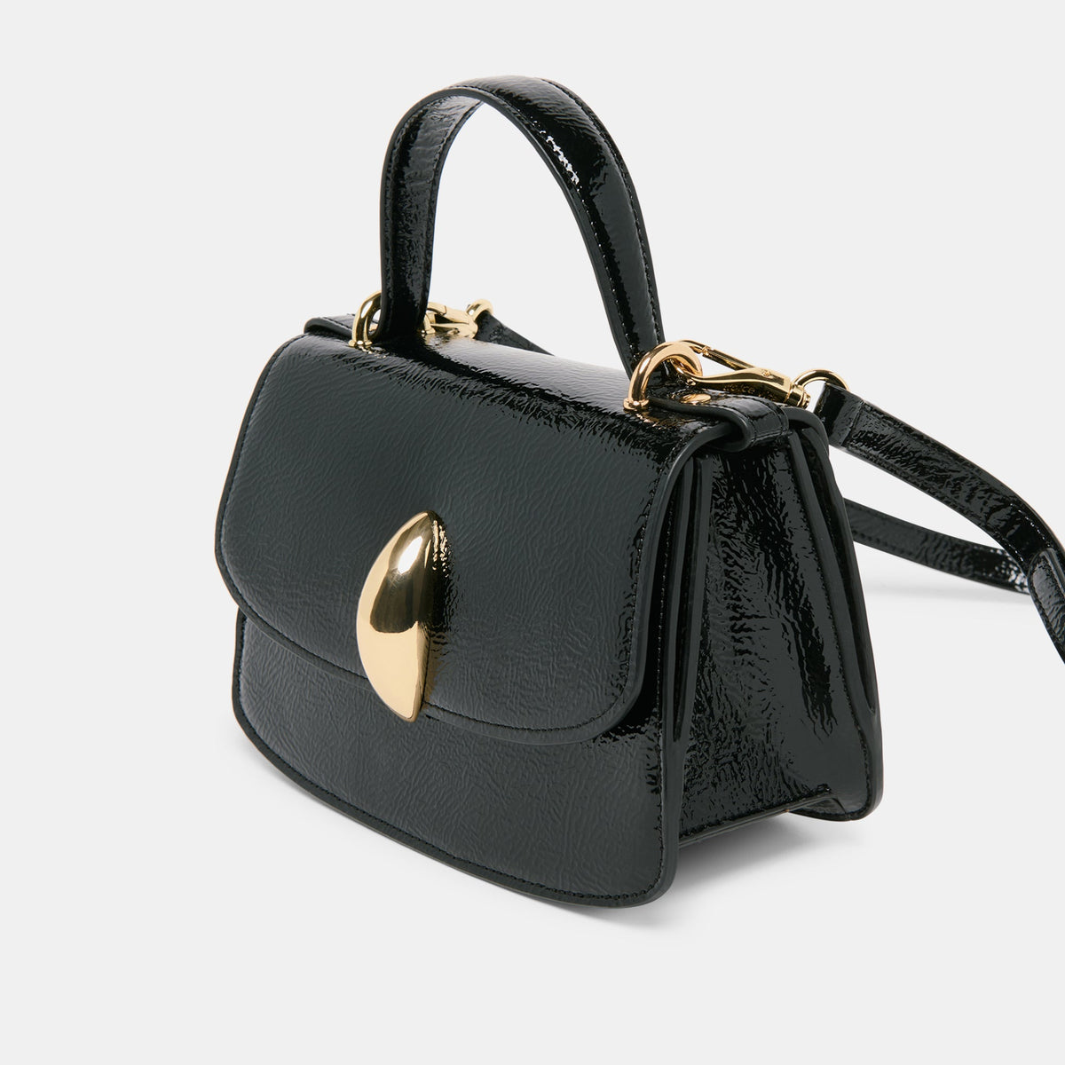 Lucia Black Crackled Stella Crossbody | Dolce Vita