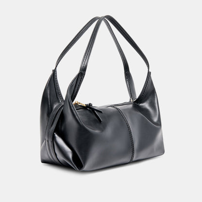 Billy Black Leather Shoulder Bag | Dolce Vita