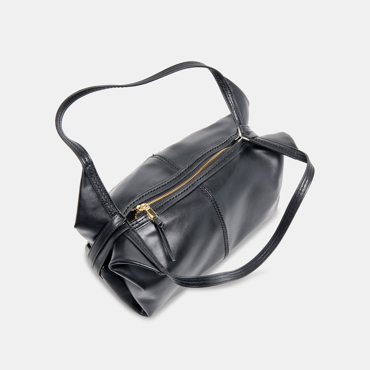 Billy Black Leather Shoulder Bag | Dolce Vita