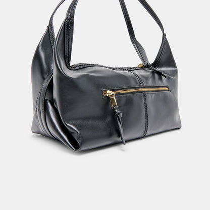 Billy Black Leather Shoulder Bag | Dolce Vita