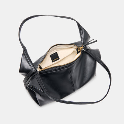 Billy Black Leather Shoulder Bag | Dolce Vita