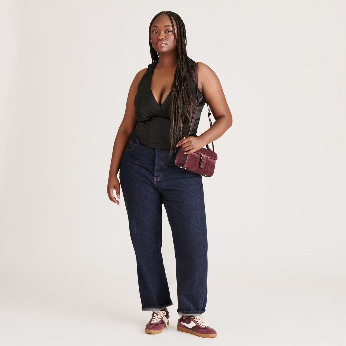 Zannone Burgundy Suede Crossbody | Dolce Vita