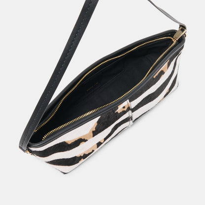 Savaii Zebra Calf Hair Shoulder Bag | Dolce Vita