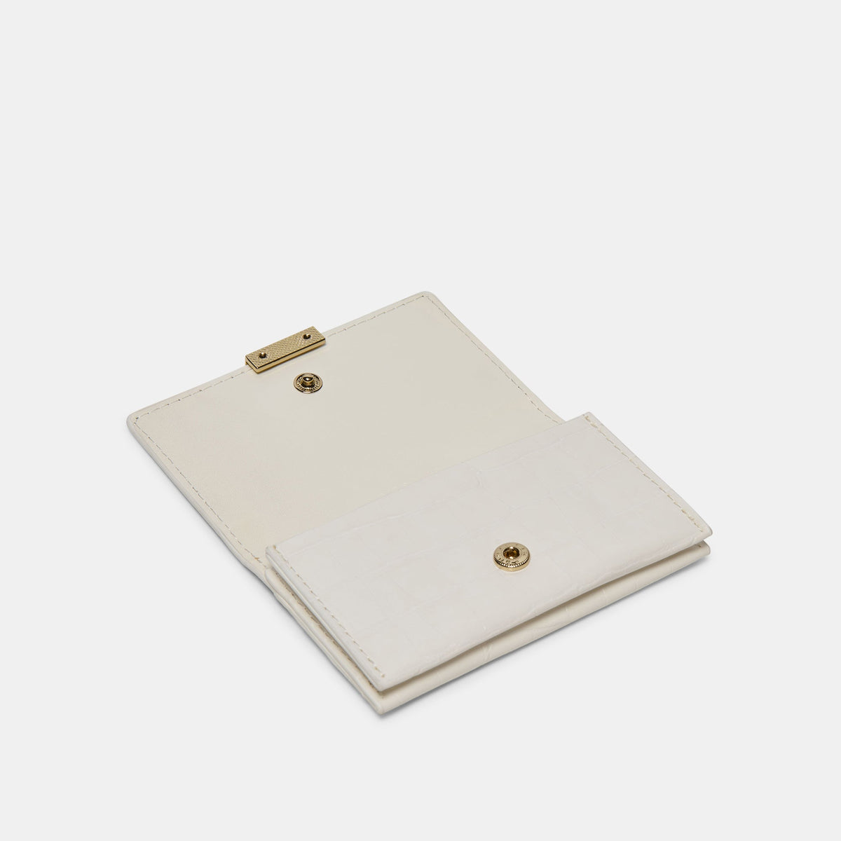 Mini-Me White Croco Stella Wallet | Dolce Vita