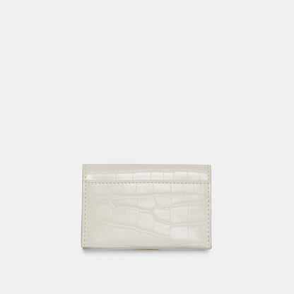 Mini-Me White Croco Stella Wallet | Dolce Vita