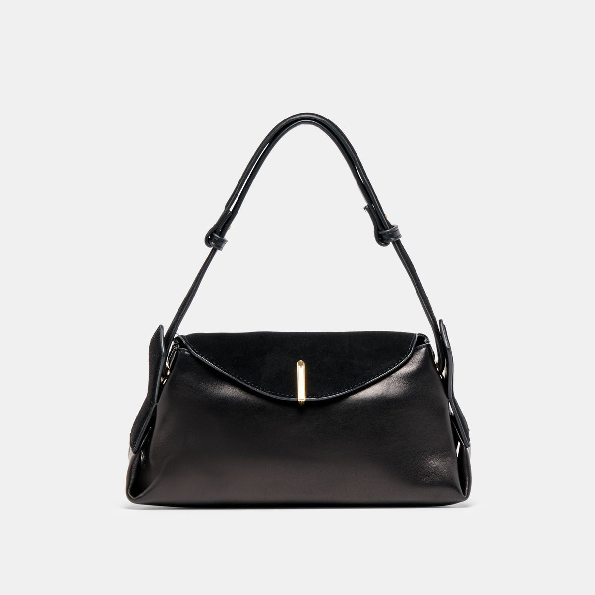 Devyn Black Leather Shoulder Bag | Dolce Vita