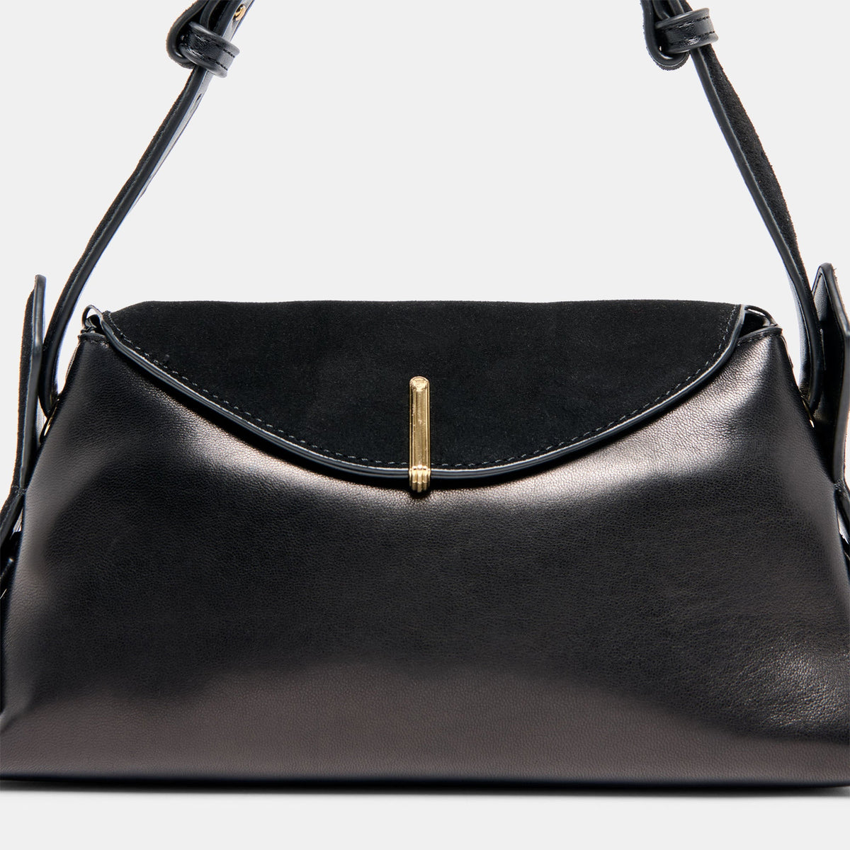Devyn Black Leather Shoulder Bag | Dolce Vita