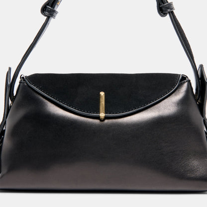 Devyn Black Leather Shoulder Bag | Dolce Vita