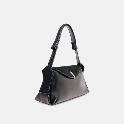 Devyn Black Leather Shoulder Bag | Dolce Vita