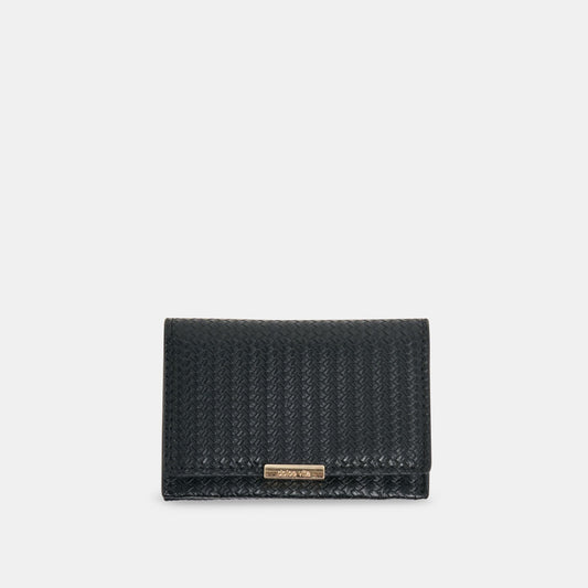Mini-Me Black Woven Stella Wallet | Dolce Vita