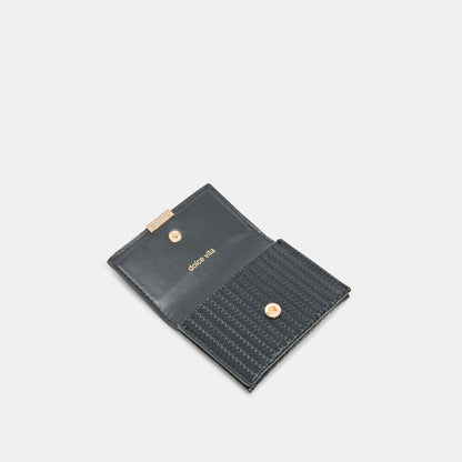 Mini-Me Black Woven Stella Wallet | Dolce Vita