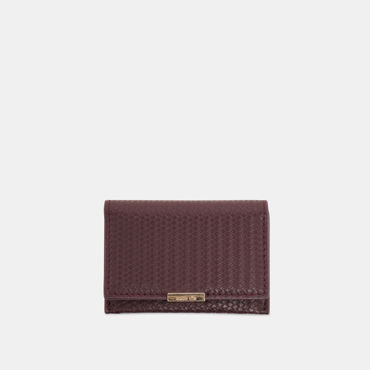 Mini-Me Burgundy Woven Stella Wallet | Dolce Vita