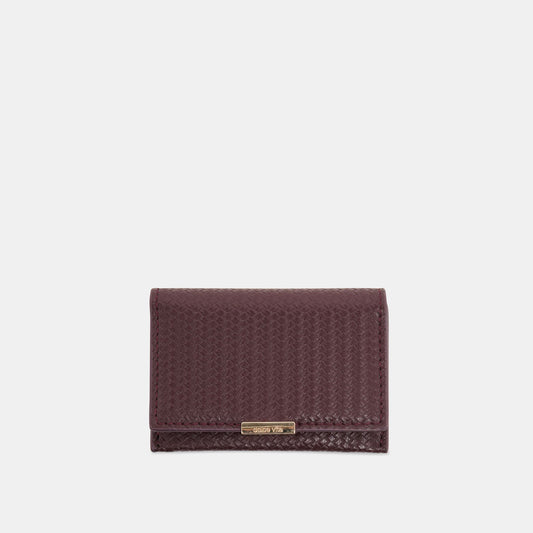 Mini-Me Burgundy Woven Stella Wallet | Dolce Vita