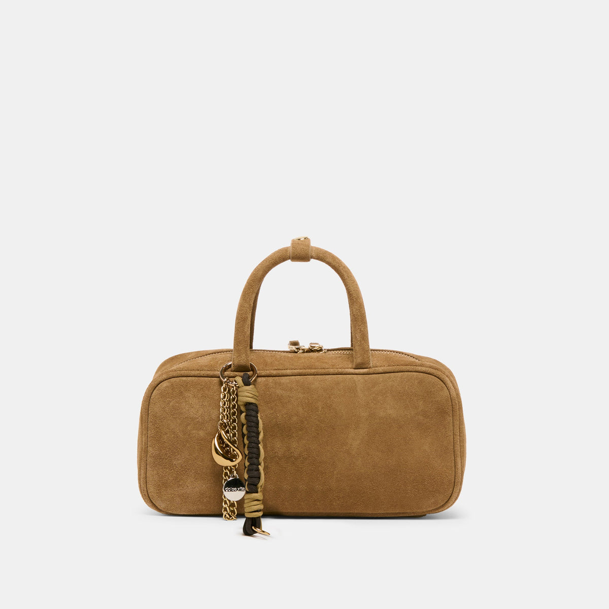 SANTINA HANDBAG TAUPE SUEDE | Dolce Vita