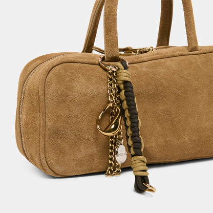 SANTINA HANDBAG TAUPE SUEDE | Dolce Vita