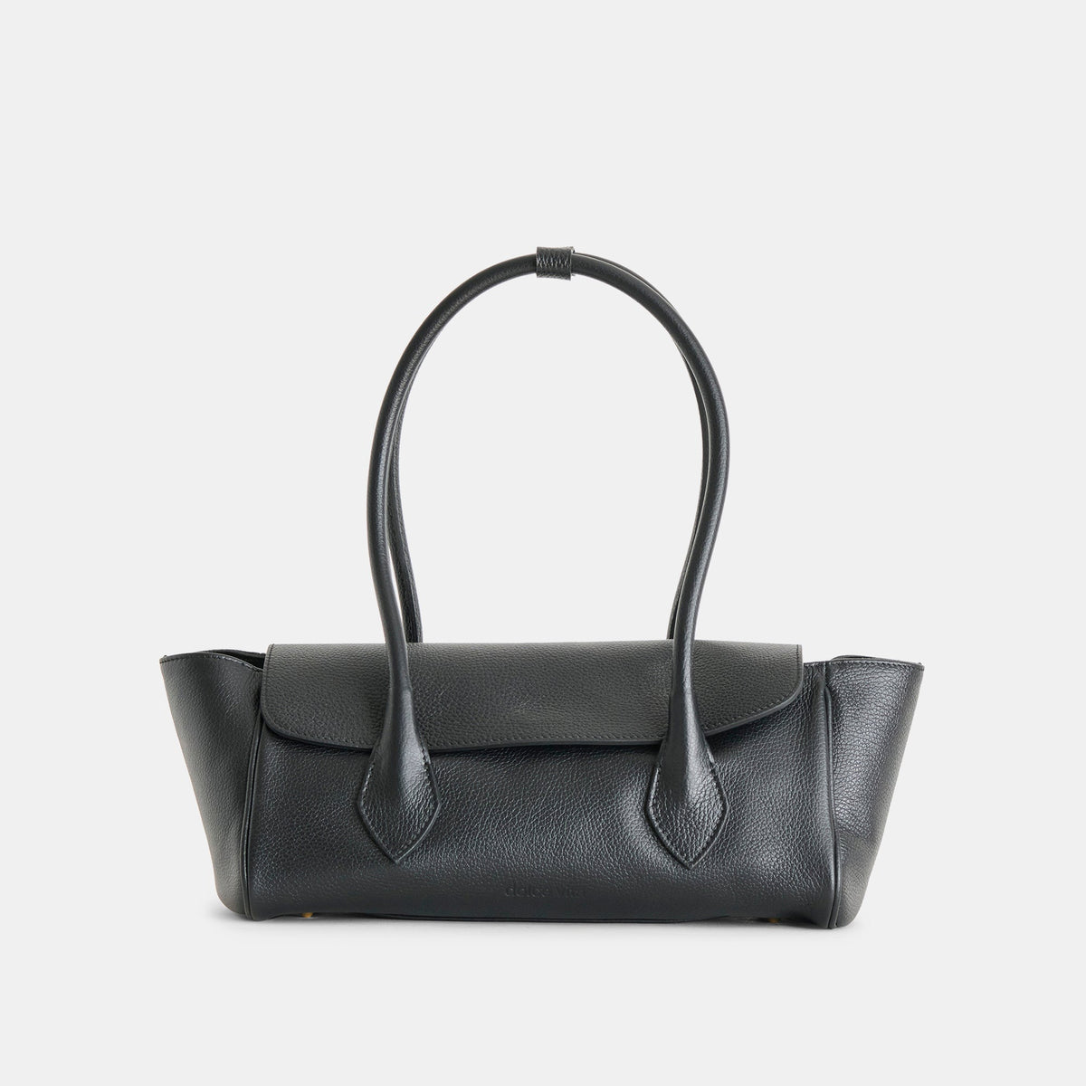 IRENE SHOULDER BAG BLACK LEATHER | Dolce Vita