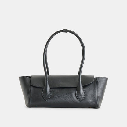 IRENE SHOULDER BAG BLACK LEATHER | Dolce Vita