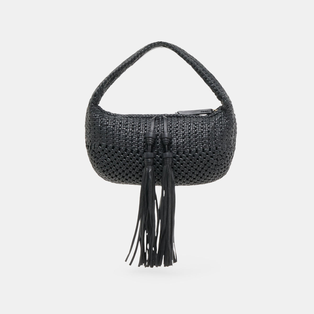 Zenia Black Leather Handbag | Dolce Vita