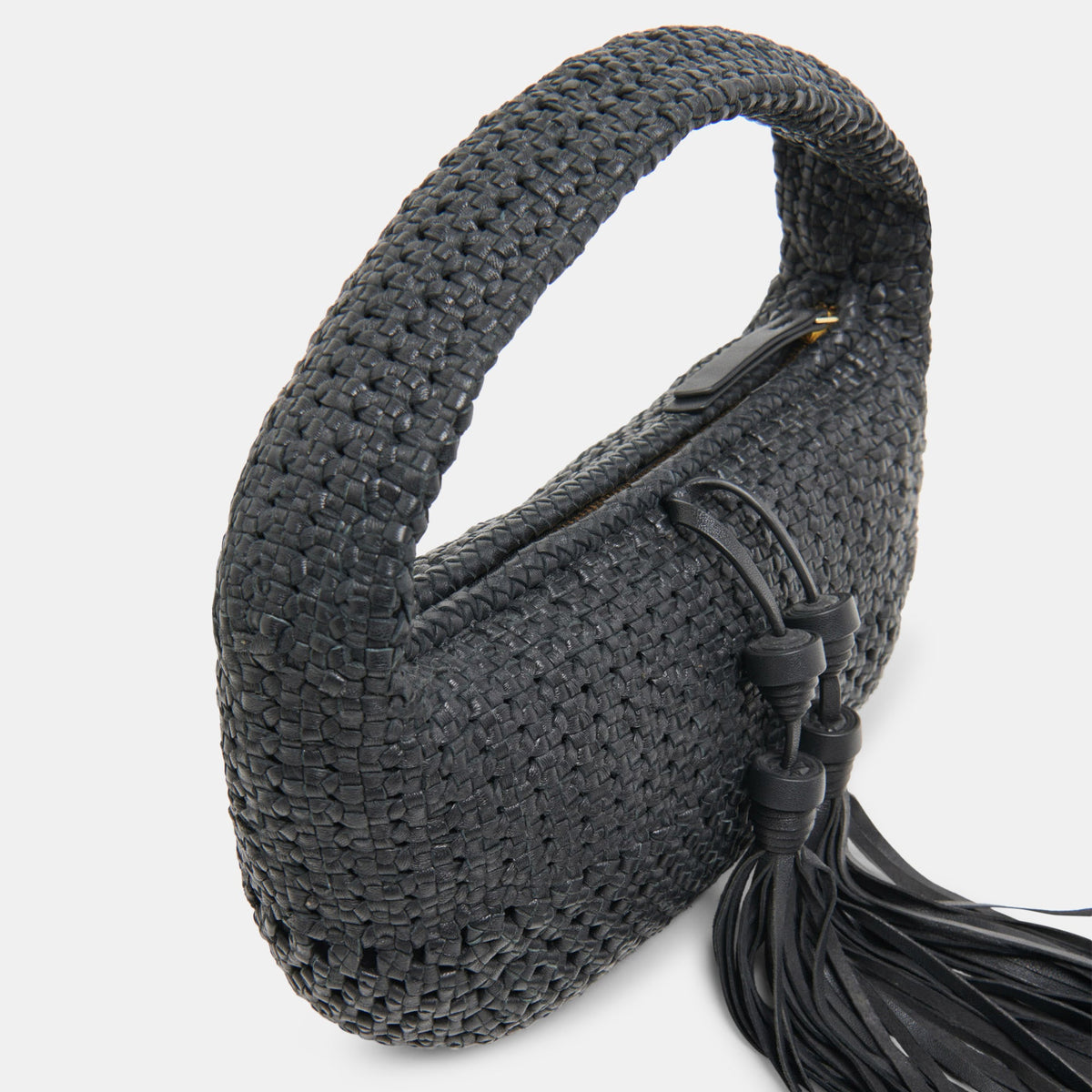 Zenia Black Leather Handbag | Dolce Vita