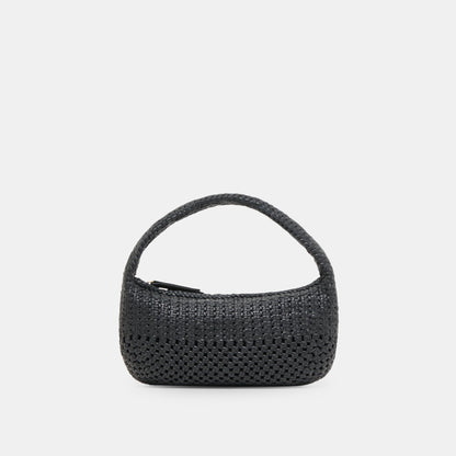 Zenia Black Leather Handbag | Dolce Vita