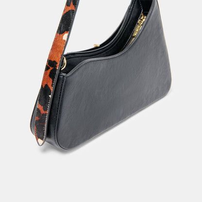 Prya Brown Printed Calf Hair Shoulder Bag | Dolce Vita