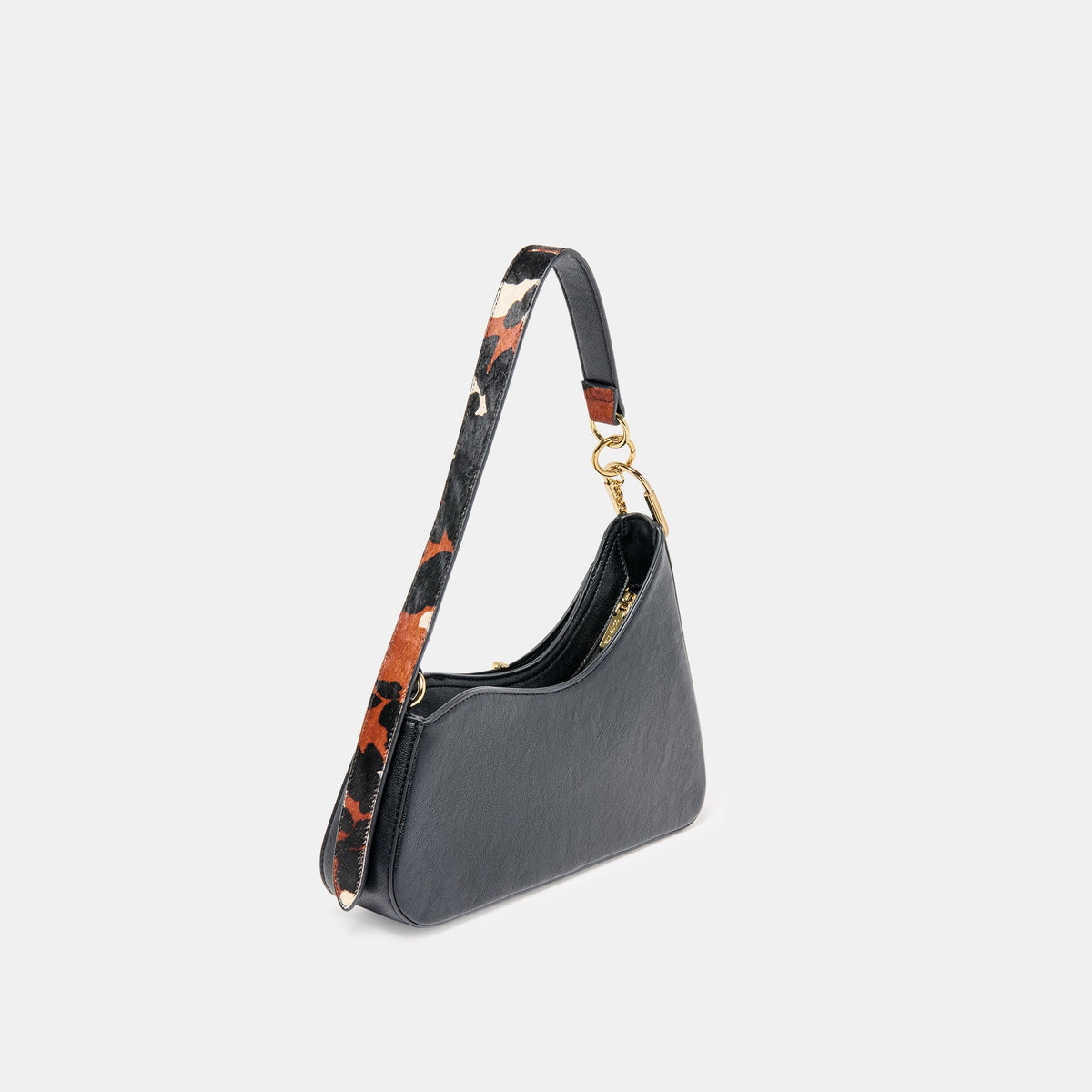 Prya Brown Printed Calf Hair Shoulder Bag | Dolce Vita