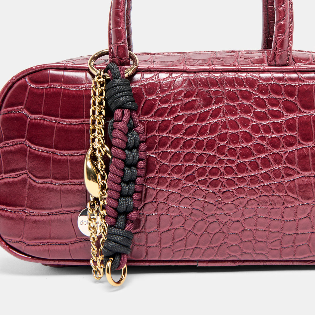 Flyn Burgundy Croco Stella Handbag | Dolce Vita