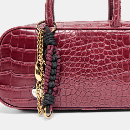Flyn Burgundy Croco Stella Handbag | Dolce Vita