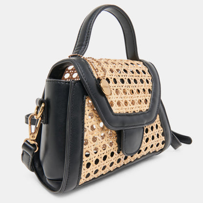 TROPEZ CROSSBODY BLACK NATURAL CANE | Dolce Vita