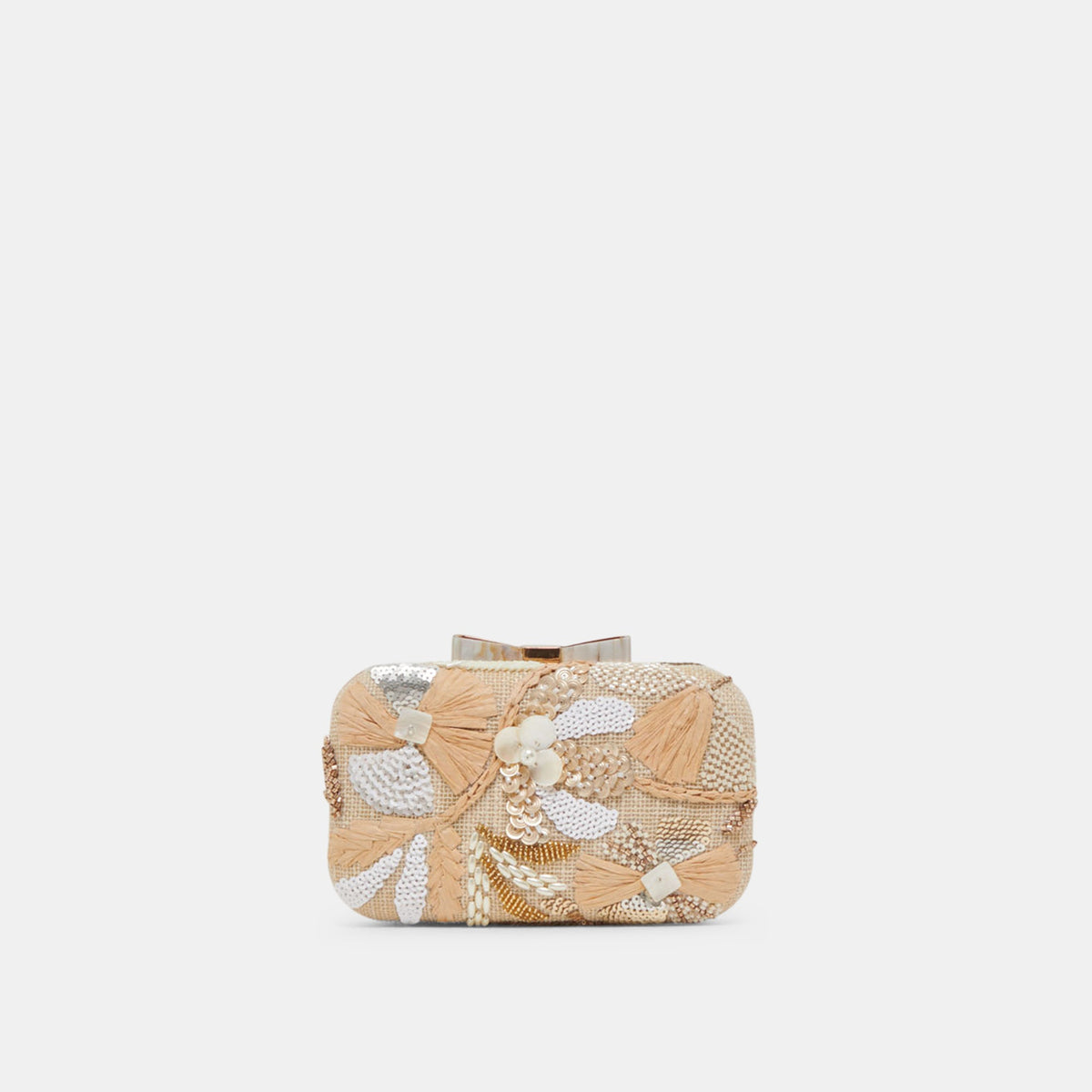 DAISY CLUTCH NATURAL MULTI BEADED | Dolce Vita