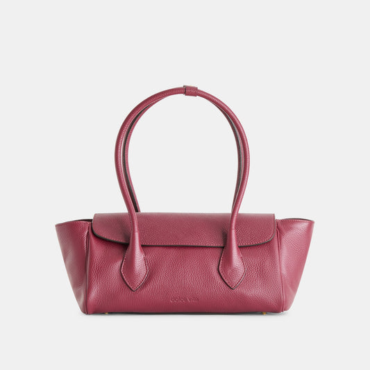 IRENE SHOULDER BAG BORDEAUX LEATHER | Dolce Vita