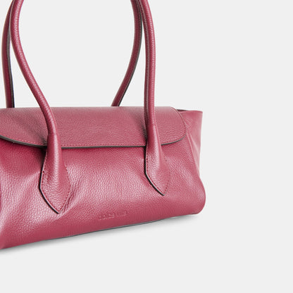 IRENE SHOULDER BAG BORDEAUX LEATHER | Dolce Vita