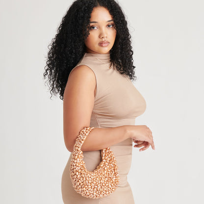 PEARLA SHOULDER BAG GOLD FAUX PEARL | Dolce Vita
