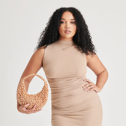 PEARLA SHOULDER BAG GOLD FAUX PEARL | Dolce Vita