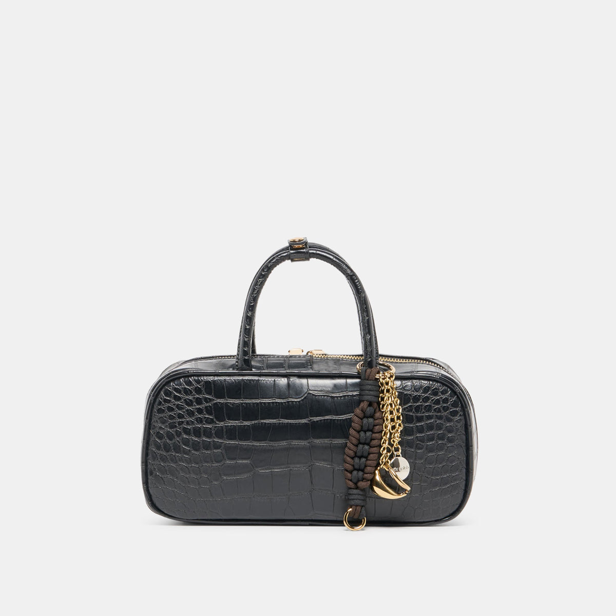 Flyn Black Croco Stella Handbag | Dolce Vita
