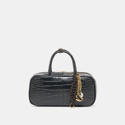 Flyn Black Croco Stella Handbag | Dolce Vita