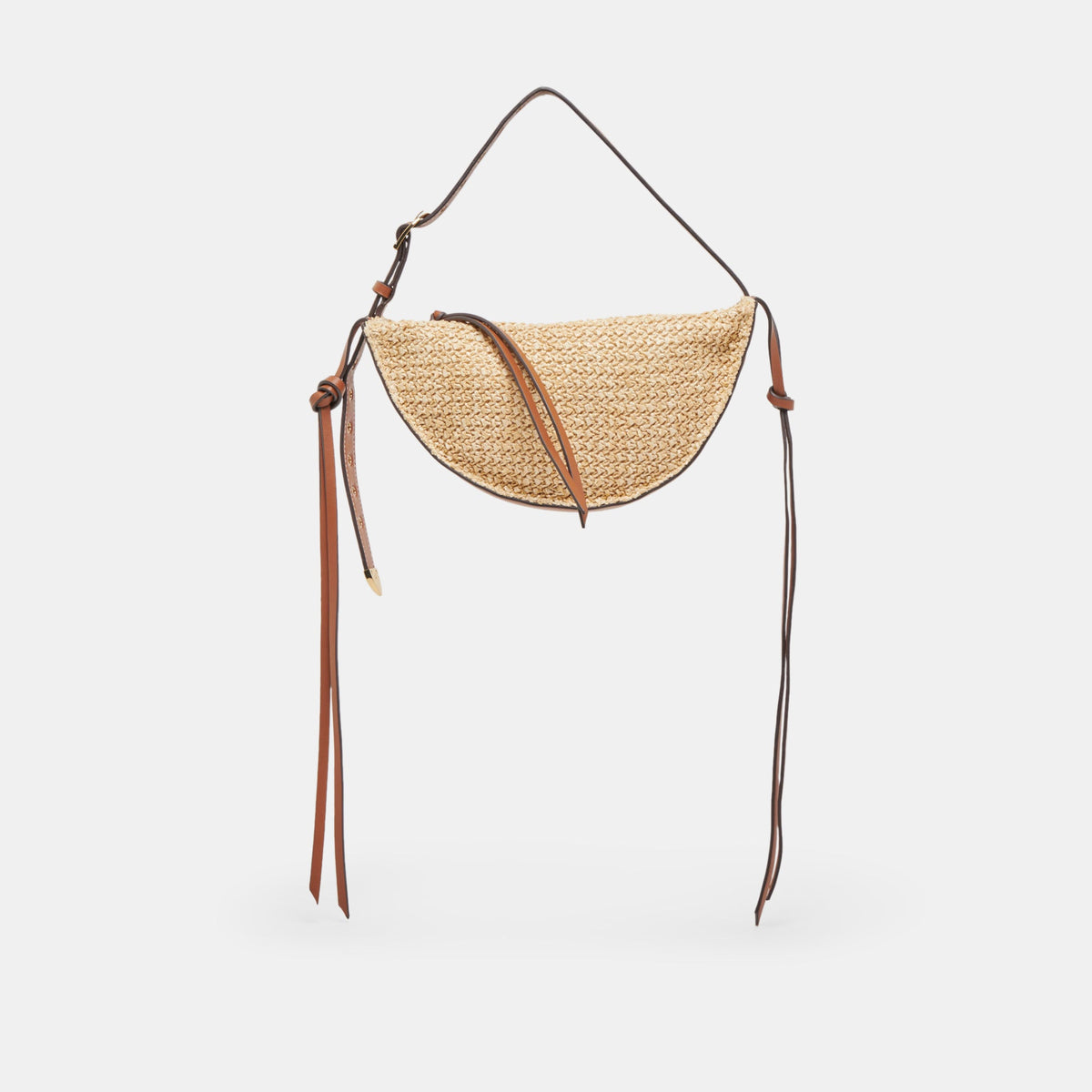 MONACO SHOULDER BAG NATURAL RAFFIA | Dolce Vita