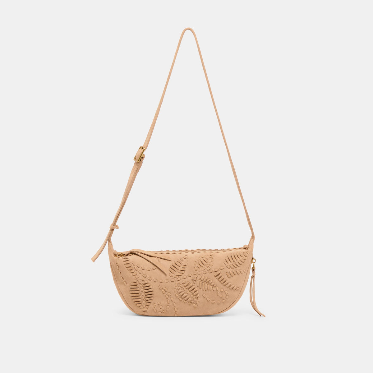 Lipari Beige Suede Crossbody | Dolce Vita
