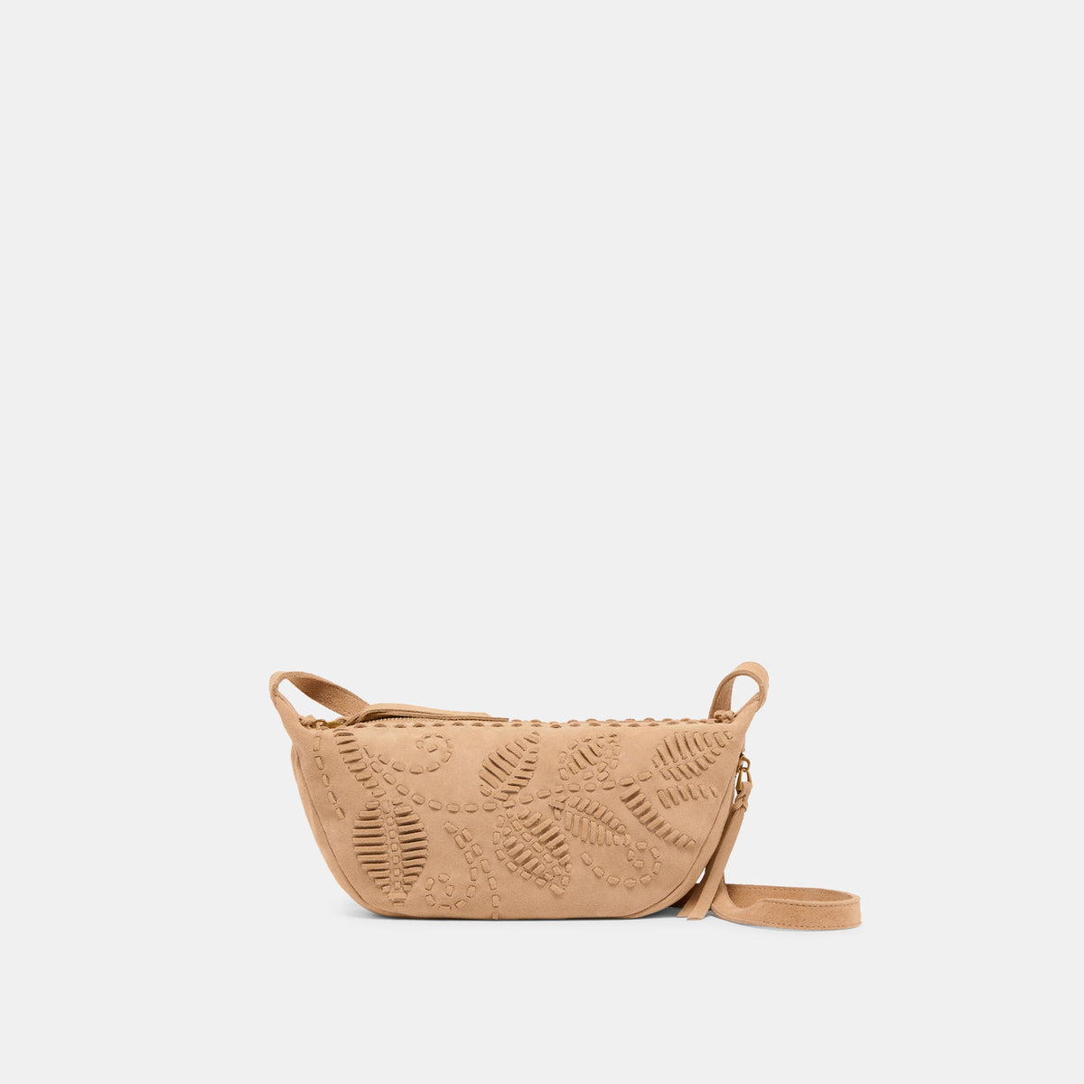 Lipari Beige Suede Crossbody | Dolce Vita