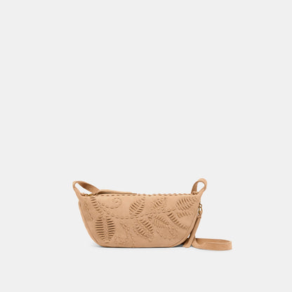 Lipari Beige Suede Crossbody | Dolce Vita