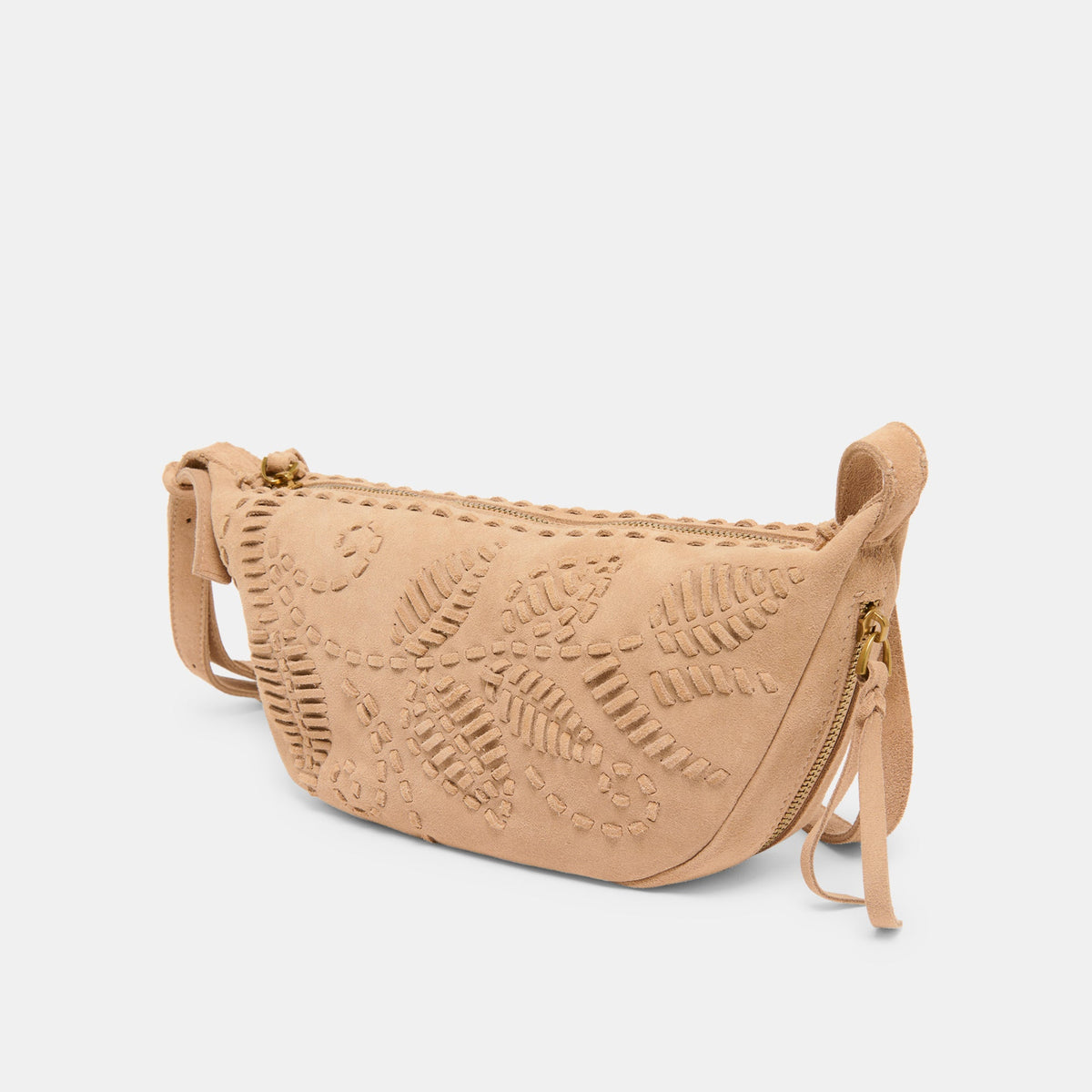 Lipari Beige Suede Crossbody | Dolce Vita