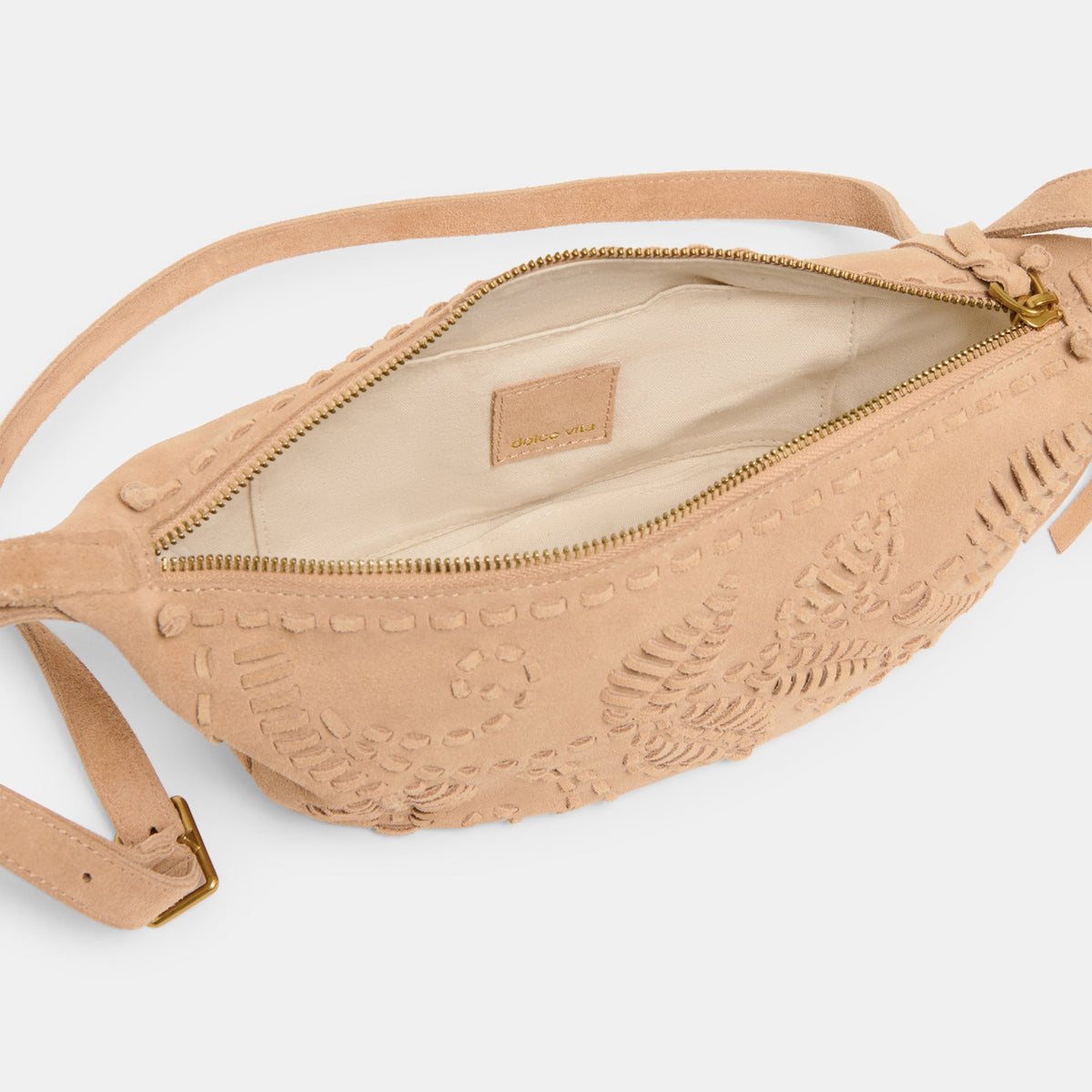 Lipari Beige Suede Crossbody | Dolce Vita