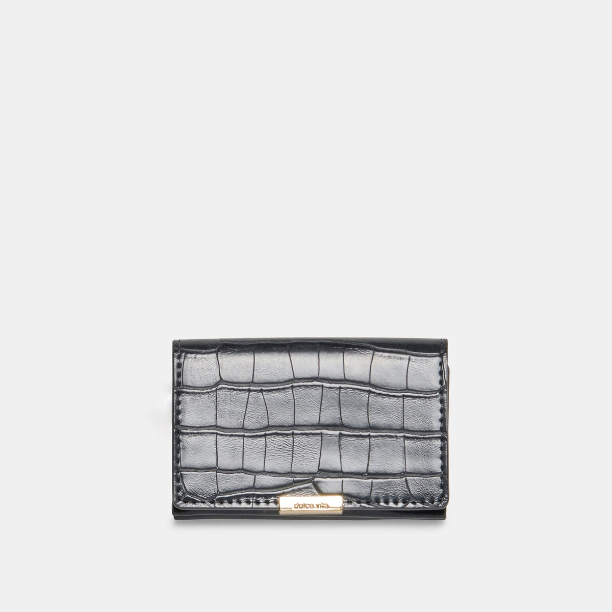 Mini-Me Grey Croco Stella Wallet | Dolce Vita