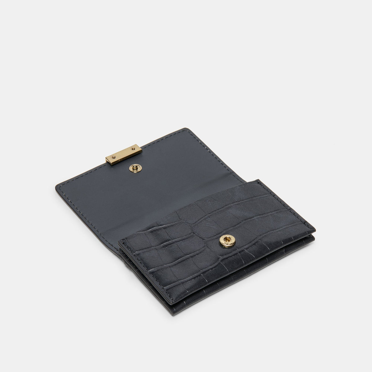 Mini-Me Grey Croco Stella Wallet | Dolce Vita